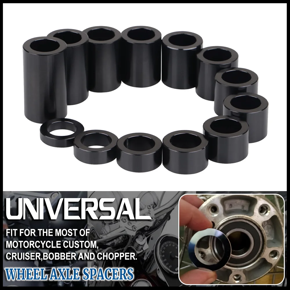 

Universal Motorcycle ID-1" To OD-1-1/2" Wheel Axle Spacers Kit For Harley Dyna Softail Touring Custom Cruiser Bobber Chopper