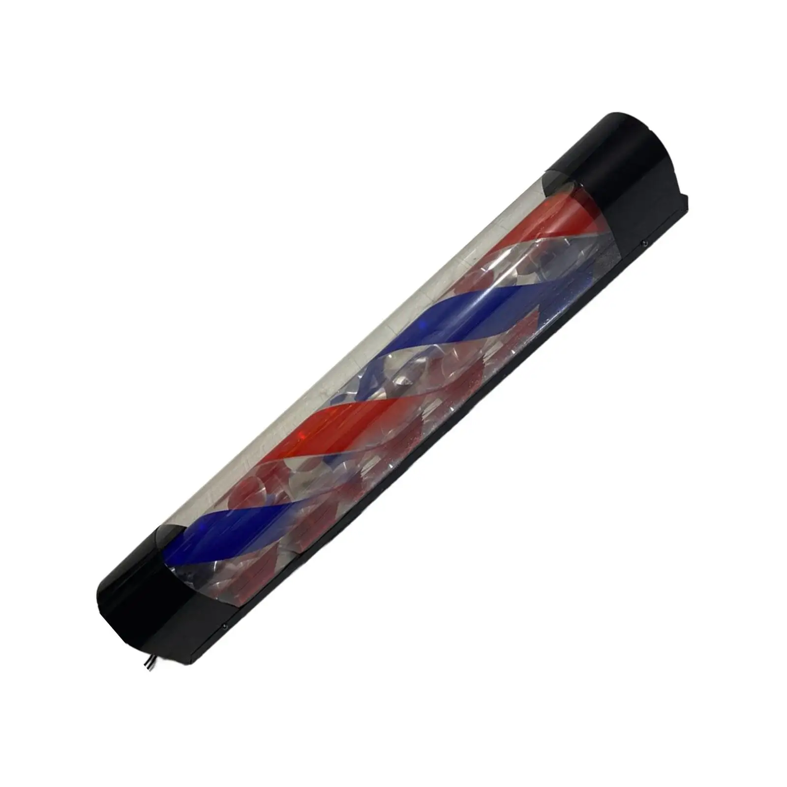 عمود حلاقة مثبت على الحائط مع رف معلق ، مصباح إشارة صالون الشعر ، حفلة داخلية