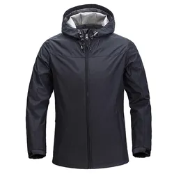 Autumn and winter men's hooded jacket men's rainproof outdoor windbreaker mountaineering clothing