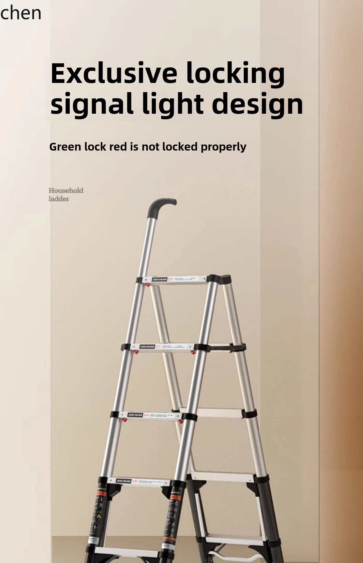 ladder household folding telescopic indoor multi-functional aluminum alloy thickened herringbone ladder