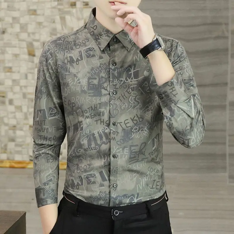 Business Casual 2023 Men's Clothing Fashion Formal Turn-down Collar Spring Summer Thin Sven Capable Temperament Button Shirts