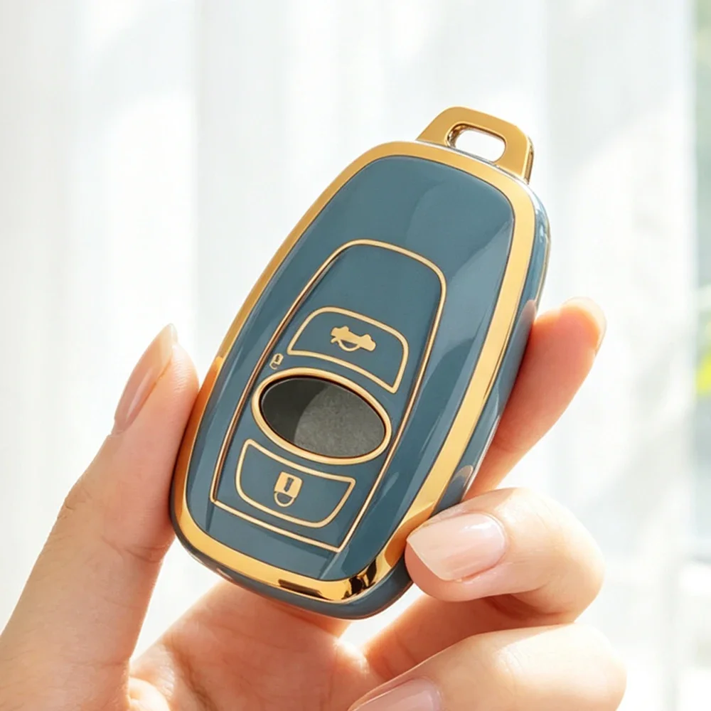 Car Smart Key Cover Case Bag for Subaru Forester Impreza STi WRX XV Crosstrek Legacy BRZ Outback 2015 - 2019 Shell Holder Fob