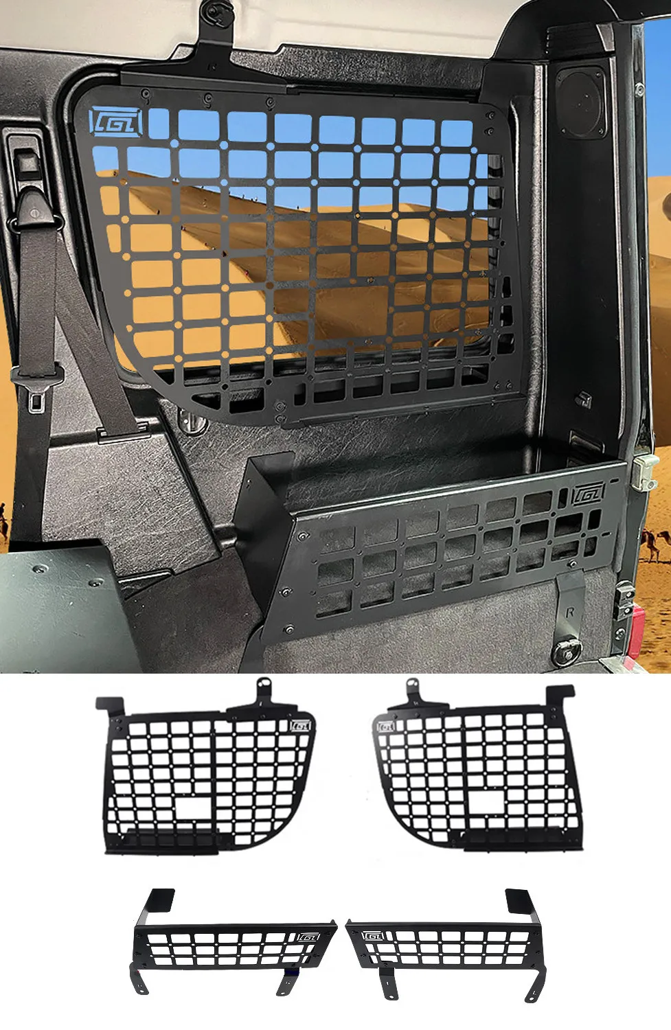 For Mercedes Benz G-Class G500 G55 2004-2017 Modular Storage Panel Shelf Modification Rear Trunk Debris Rack Molle Panel