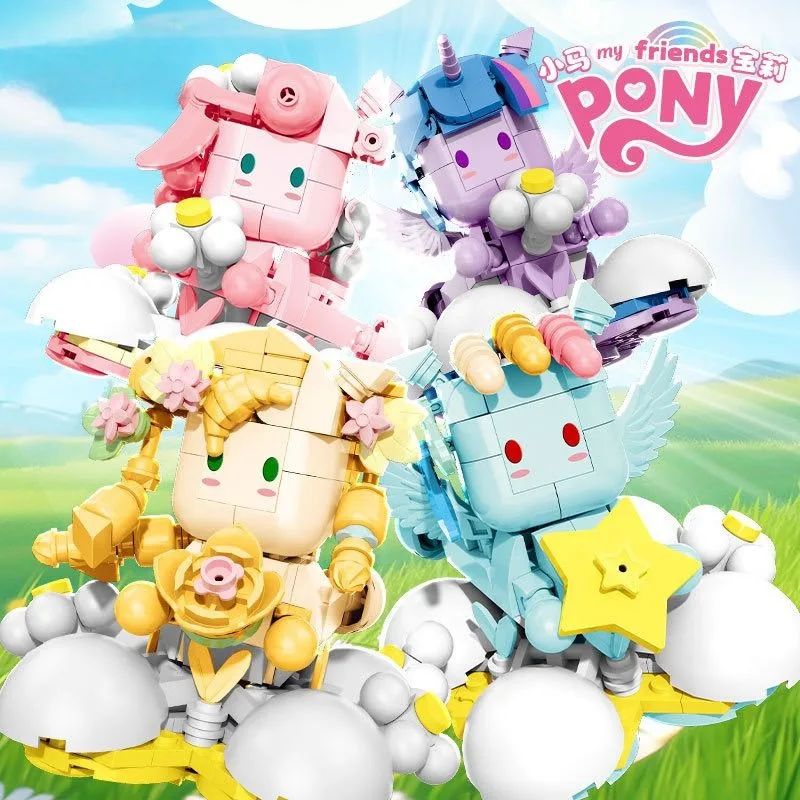 

Kawaii Cute Pony Doll Building Blocks Small Particles of Children's Educational Assembled Toys Ornaments Valentine's Day Gift
