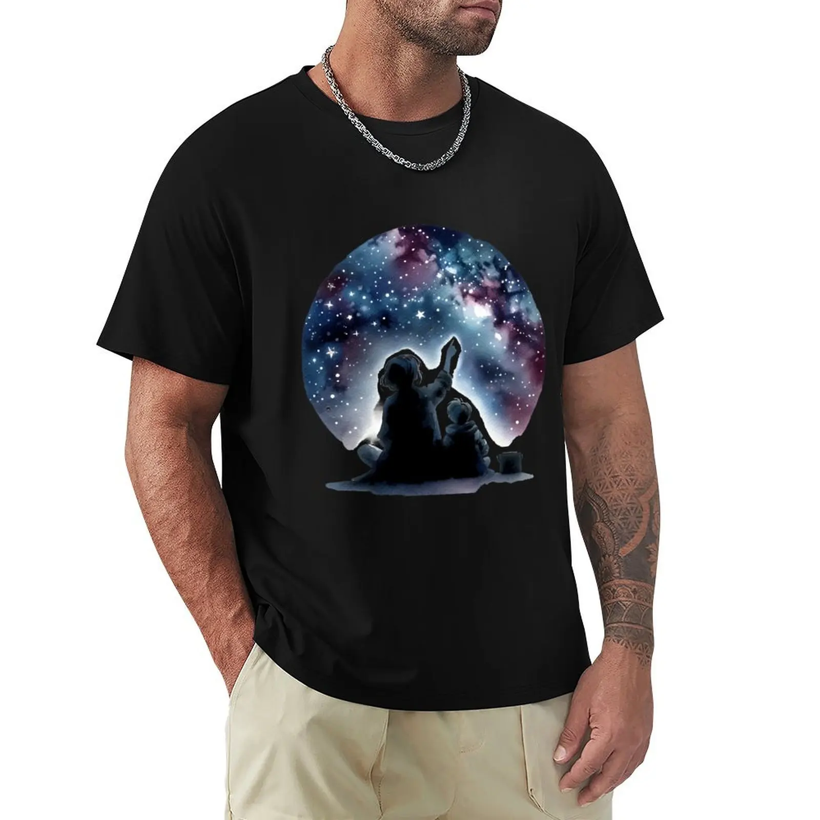 Searching for the milky way T-Shirt Casual Streetwear Short Sleeve Tee