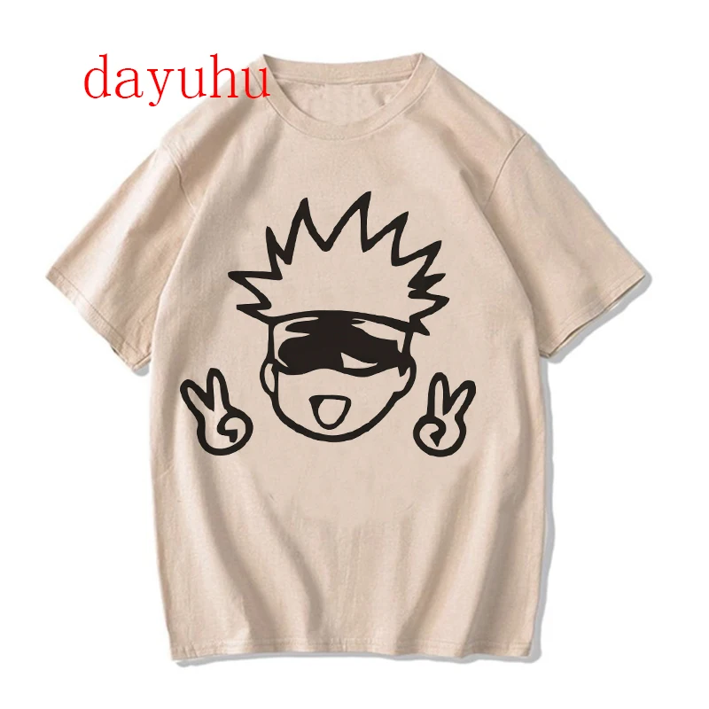 High Street New in Japanese Anime Funny T Shirt Jujutsu Kaisen Shirt Gojo Satoru Yuji Itadori T-shirt Tops Tees Mange Tshirt Y2k