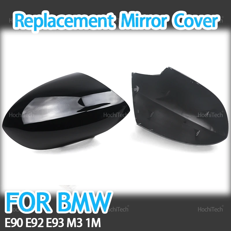 

High Quality Mirror Cover Caps Shell Replacement Black Side Mirror Cover Caps For BMW E90 E92 E93 M3 1M New Look Mirror Covers