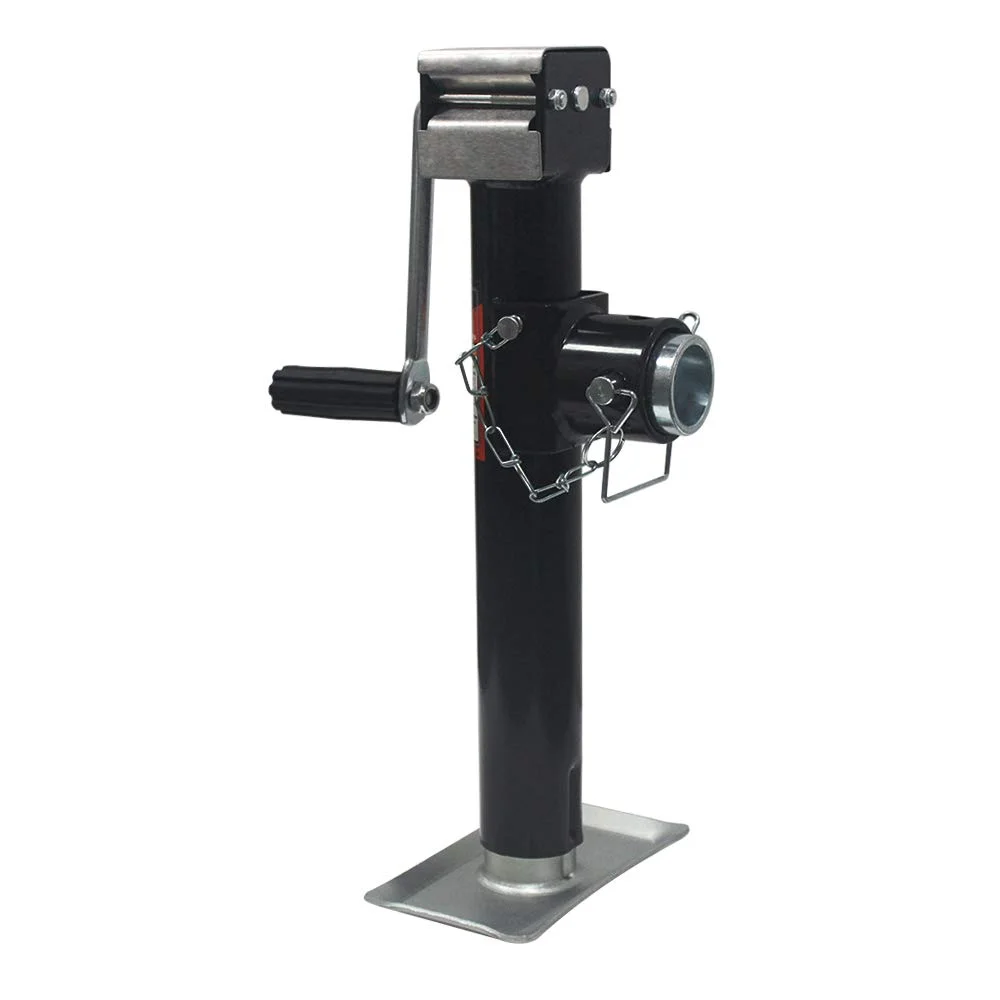 

kj-7000lbs Side Crank Tubular Swivel Trailer Jack With Weld-on Pipe Mount Heavy Duty Trailer Jack Stands for caravan Trailer@