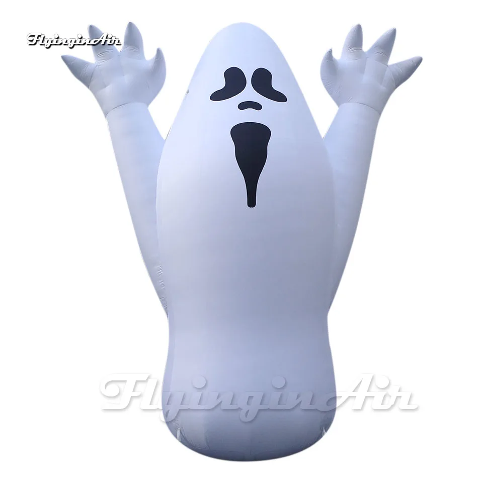 

Fantastic Giant Inflatable White Ghost Air Blow Up Spirit With RGB LED Light For Halloween Carnival Decoration