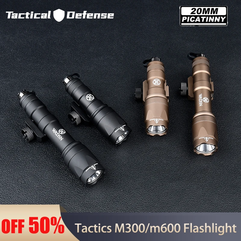 

Tactics Airsoft Surefir M600C M600 M300 M300A Flashlight 400lm/600lm White LED Light Fit 20mm Rail AR15 Rifle Weapon Hunting