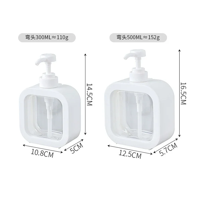 300/500ml Bathroom Soap Dispensers Refillable Lotion Shampoo Shower Gel Holder Portable Travel Dispenser Empty Bath Pump Bottle