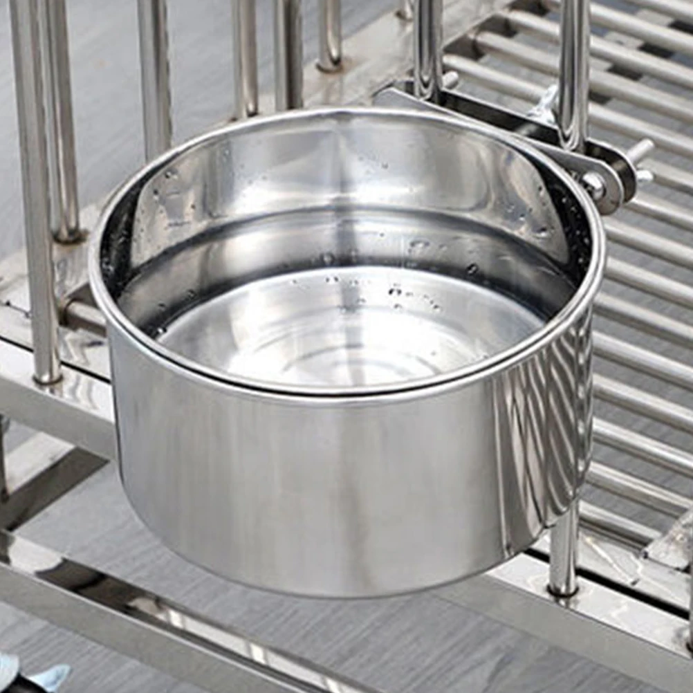 

2pcs Stainless Steel Pet For Cats Medium Small Dogs Anti-Overturn Wear-Resistant Food Water Bowl Household Portable Removable
