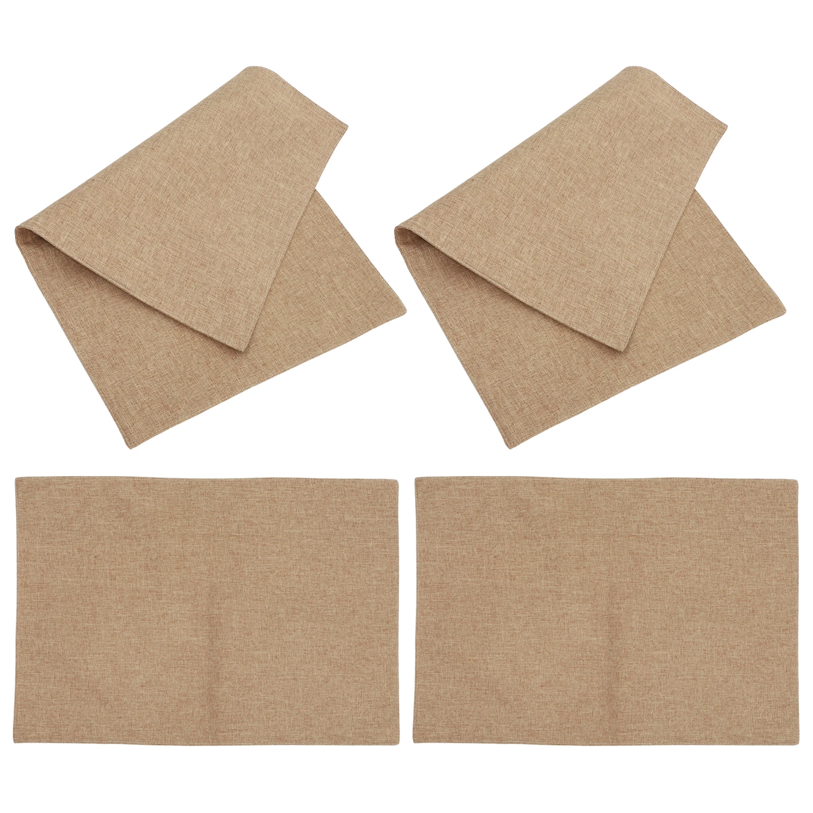 

4Pcs Dinner Table Napkins Cloth Reusable Polyester Double Layer Nonslip Buffet Serviette Party Wedding Table Accessories