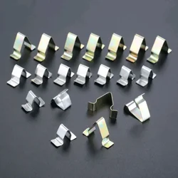 10Pcs Auto Interior Upholstery Retainer Rivet Fastener Clip Sliver Metal Car Door Trim Panel Lining Clips for VW Audi Seat Skoda