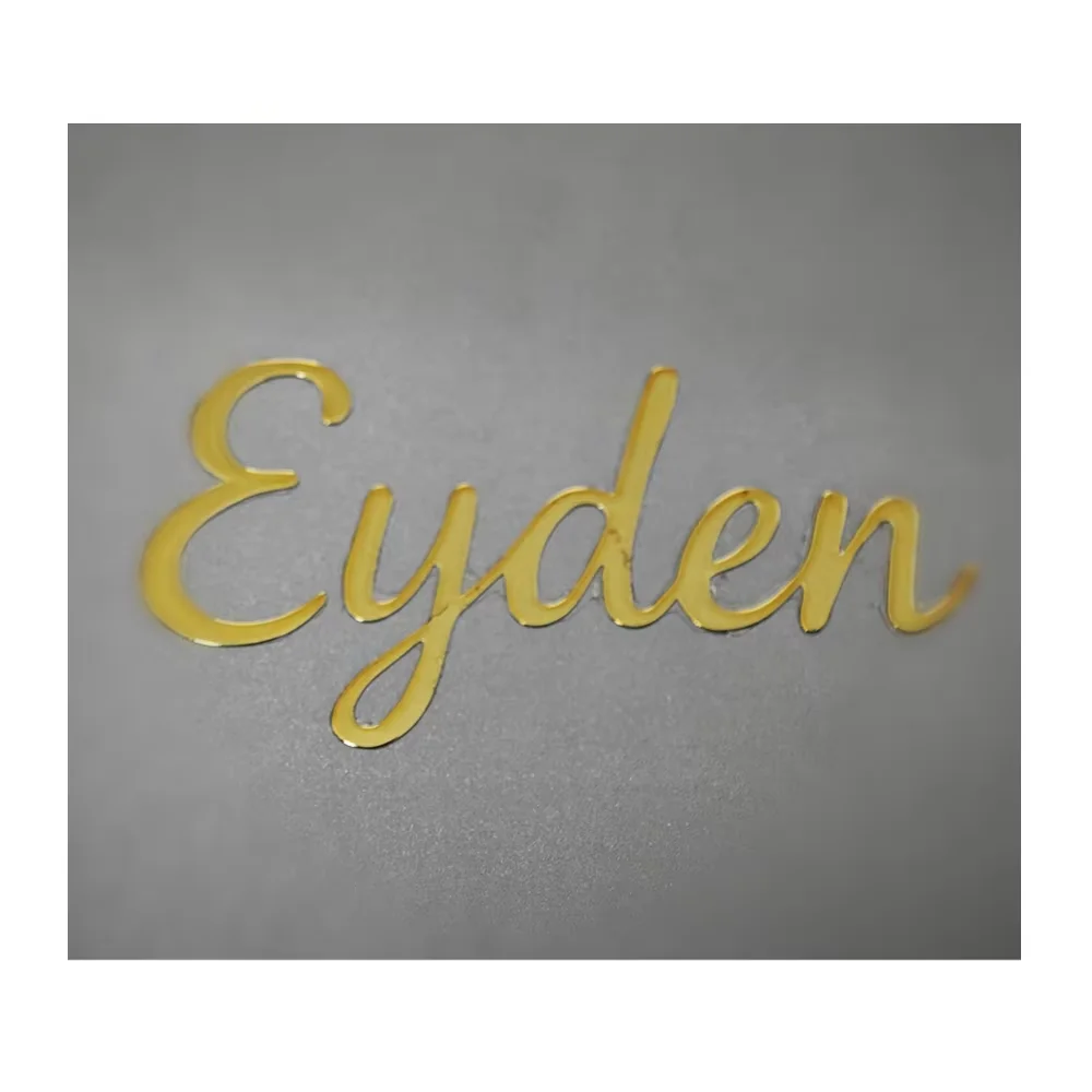 Customized Text Logo 3D Metal, Colored Logo Pattern UV, Gift Packaging, Commercial Brand Waterproof Transfer Stickers view 6