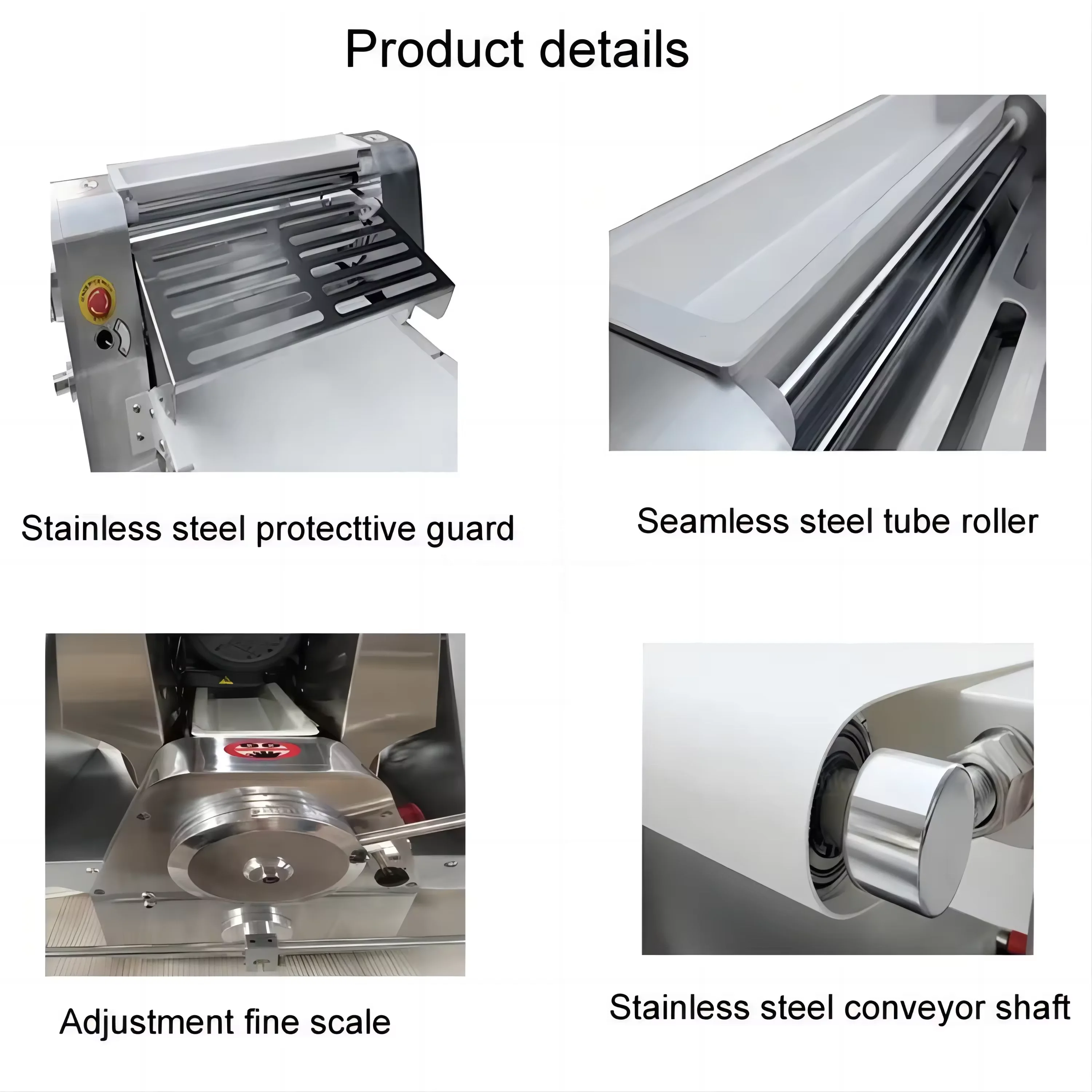 Table Top Dough Sheeter Commercial Pastry Pizza Fondant Pressing Machine Bakery Dough Laminating Equipment