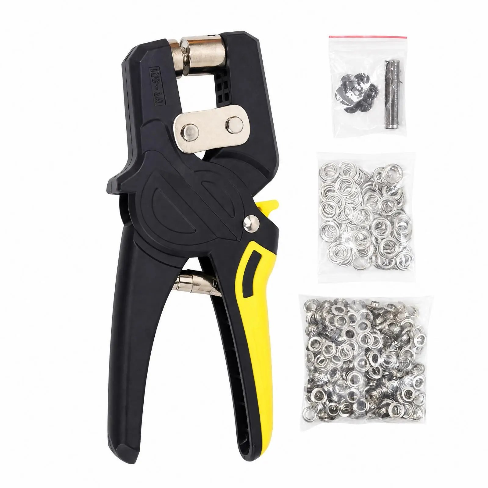 Manual Eyelet Pliers Kit with 6mm Grommets for Canvas Tarpaulin Textile DIY Heavy Duty Punch Press