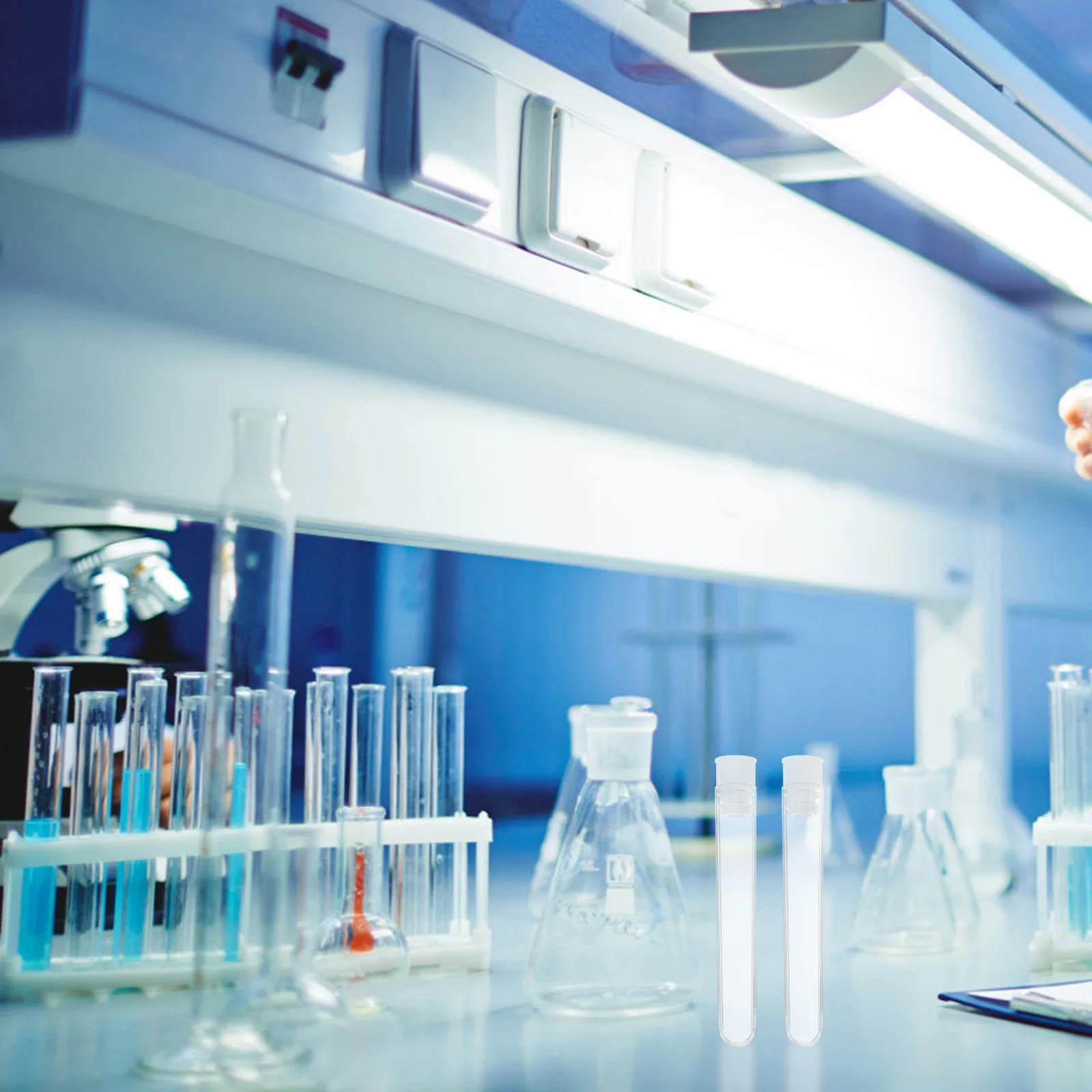 50 قطعة أنابيب اختبار الاطفال البلاستيك واضح صغير المحمولة مع الأغطية للتجارب العلمية الحلوى الخرز تخزين أنابيب الاختبار للأطفال #4