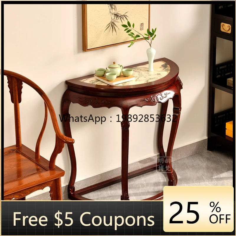 

YFY Redwood Furniture Rosewood Strip Case Entryway Wall Cabinet Ming Style Living Room