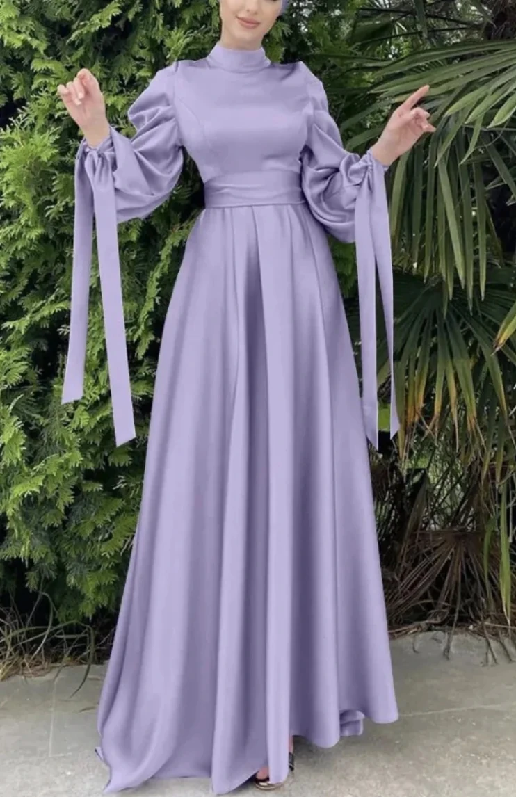 

Ciynsia Long Sleeve Evening Dresses Simple Robes De Soirée Women Formal Party Gowns