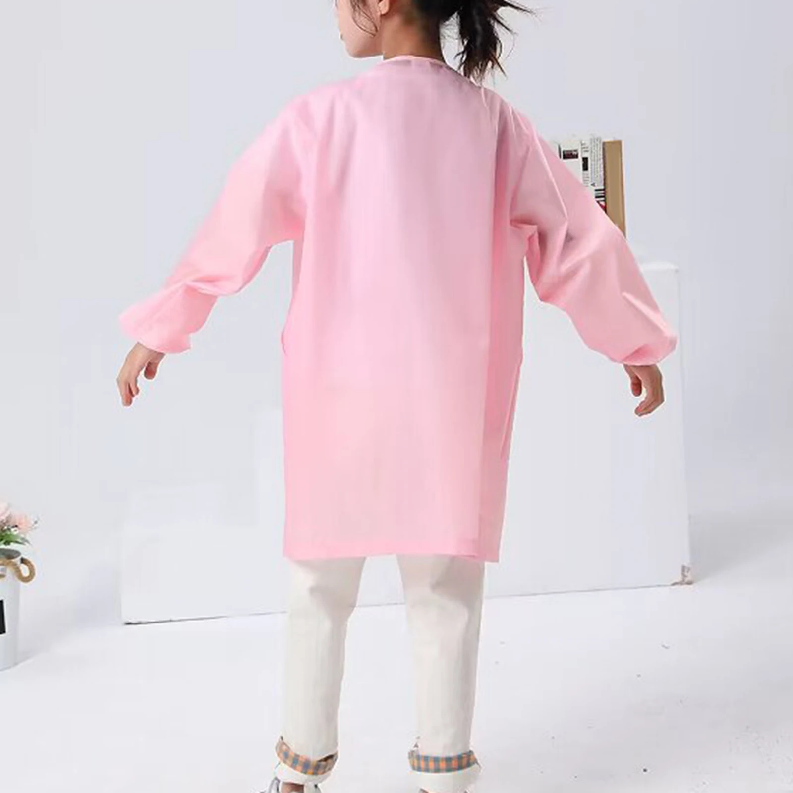 Long Sleeve Apron Drawing Painting Sand Tower Smock Kids Children Craft Art for Home Travel Outdoor DIY Writing Art Paints Tool
