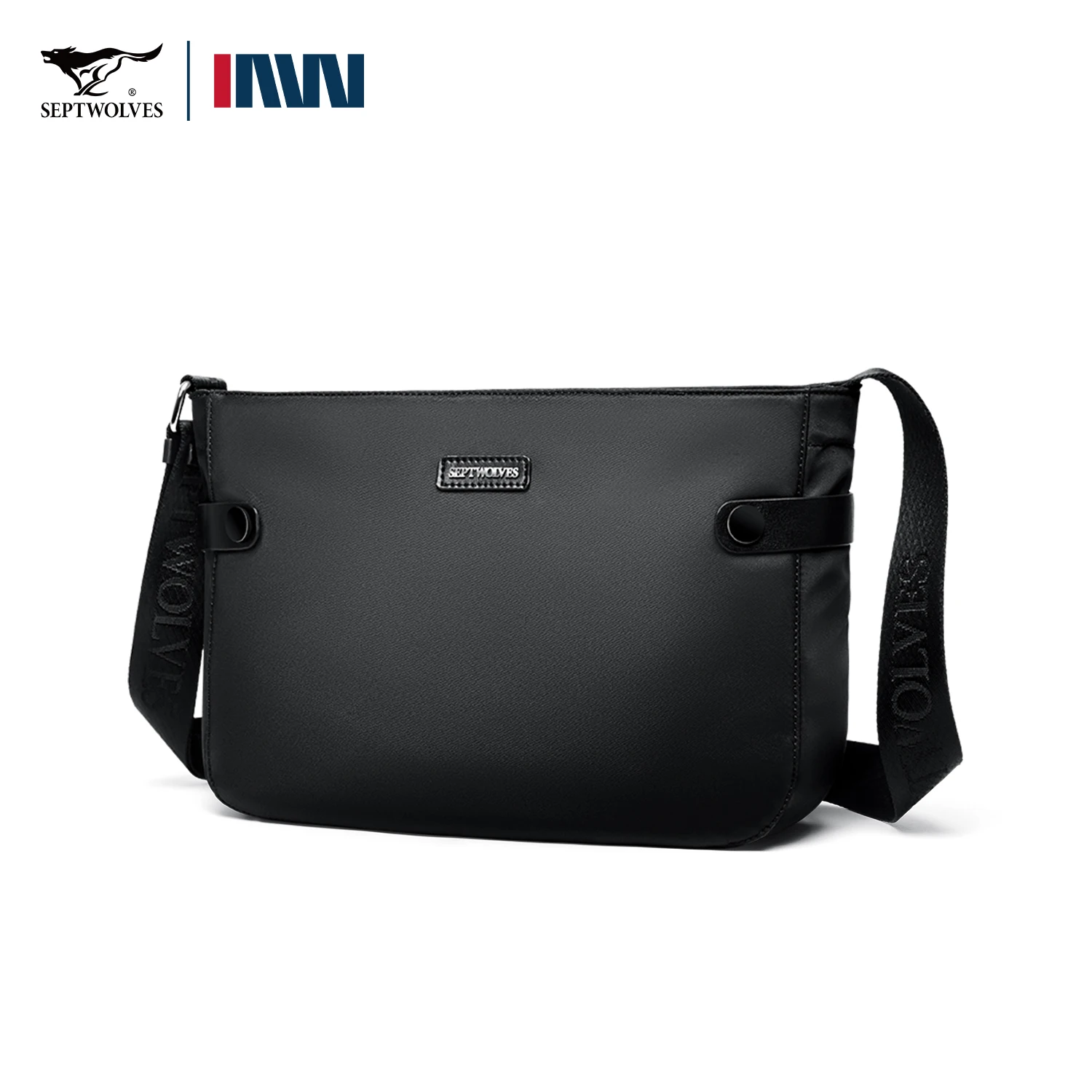 

Septwolves Business Men One Shoulder Bag Oxford Waterproof Crossbody Bag Fit 9.7-Inch Ipad, Adjustable Strap, Multi Pockets