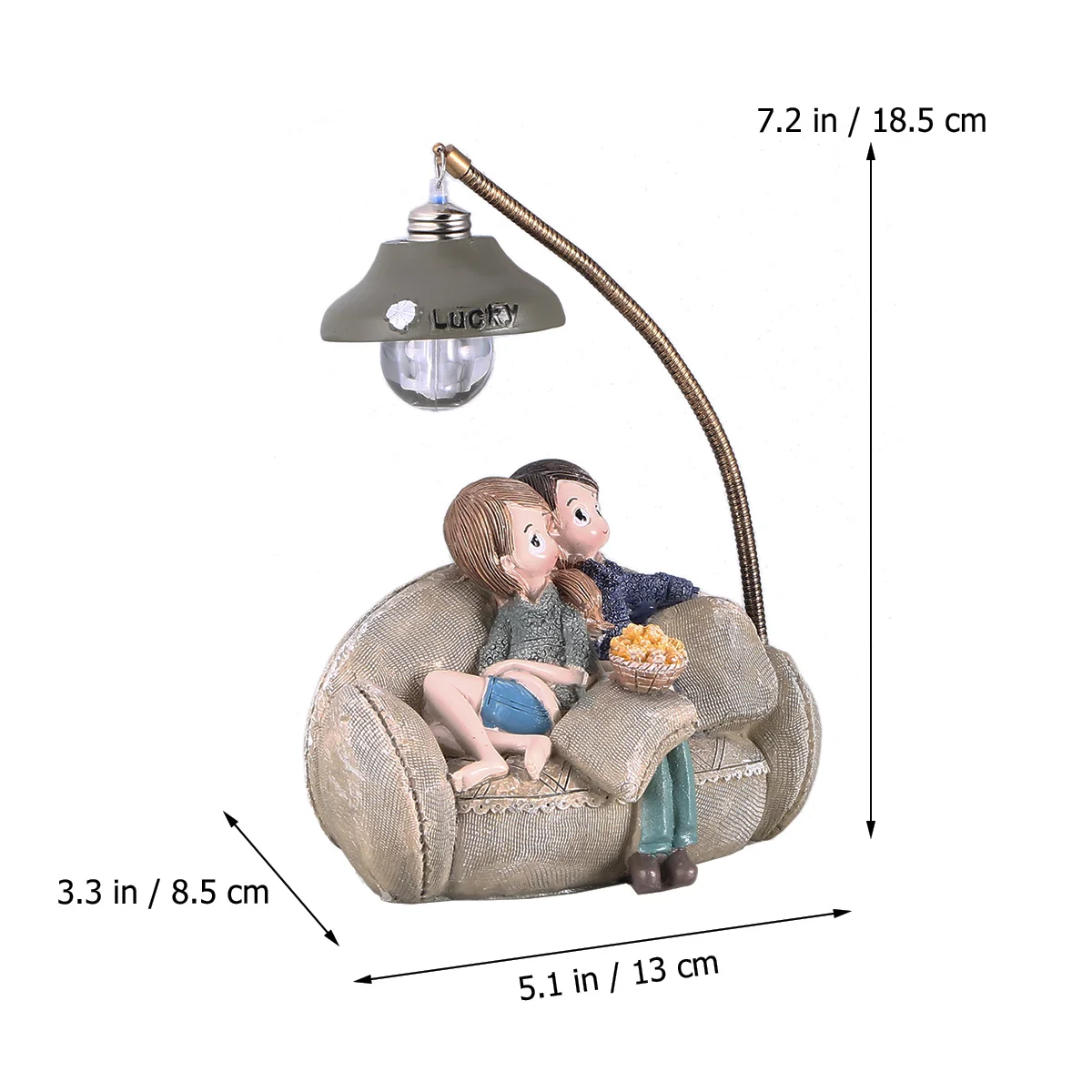 الإبداعية زوجين مصباح الحلي مجموعة مصغرة الراتنج ديكور المنزل غرفة المعيشة غرفة نوم مكتب ضوء الليل قطعة الزخرفية الحديثة #5