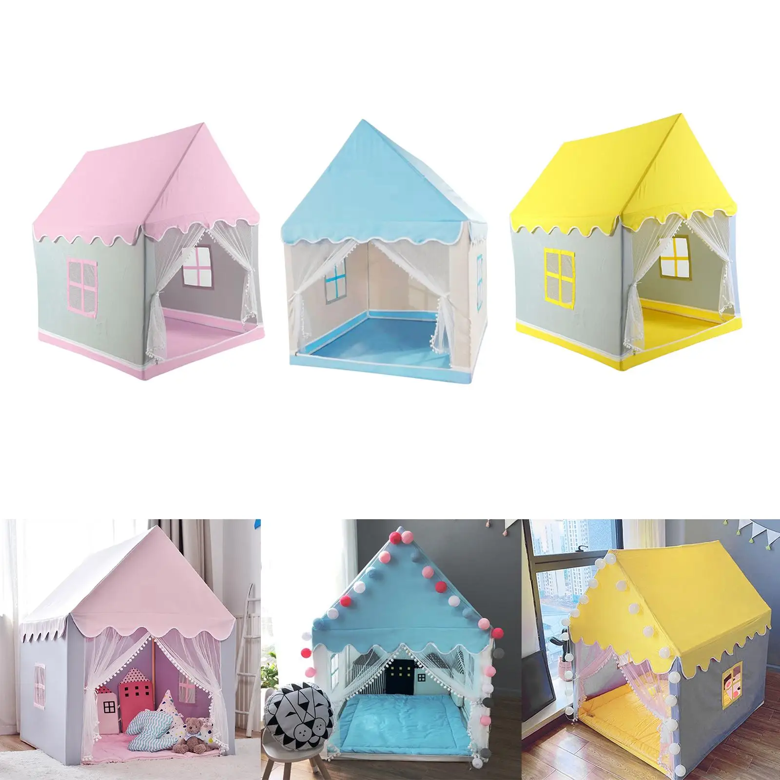 Children Play Tent for Boy Girl Baby Play House Child Room Decor Tent Toys Princess Indian Small House Game House Large Castle