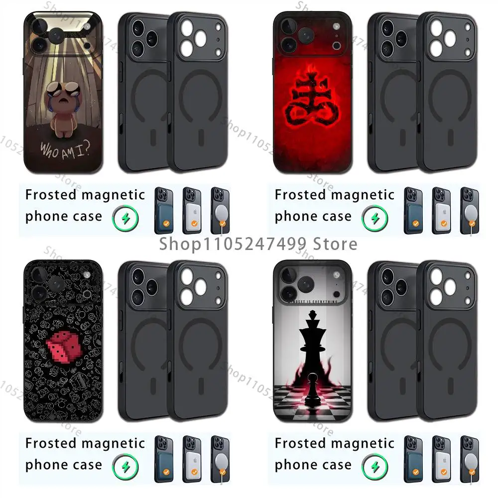 

B-Binding of Isaac Phone Case For iPhone 17,16,15,14,13,12,11,Pro,Max,Plus,E,Air,Mini Magnetic Magsafe Frosted