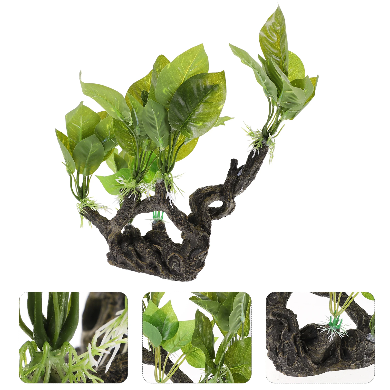 

Sinking Wood Water Grass Artificial Aquarium Plants Fish Tank Decoration Lifelike Natural Safe Easy Clean Suitable Fresh Salt
