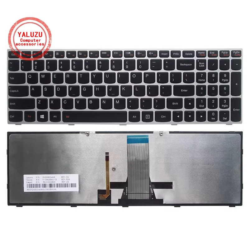 US nowa klawiatura dla Lenovo Flex 2-15 T6G1-US MP-13Q T6G1B-US B51-80 G50-80 Z70-80 Z51-70 Z70-80 angielski klawiatury laptopa
