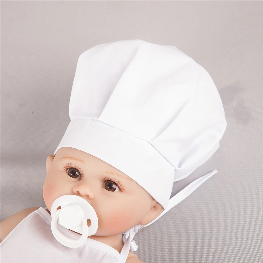 Baby Chef Apron Hat Costumes Chef Baby White Cute Cook Costume Newborn Fancy Photo Accessories Set Hat Apron for Girls Boy