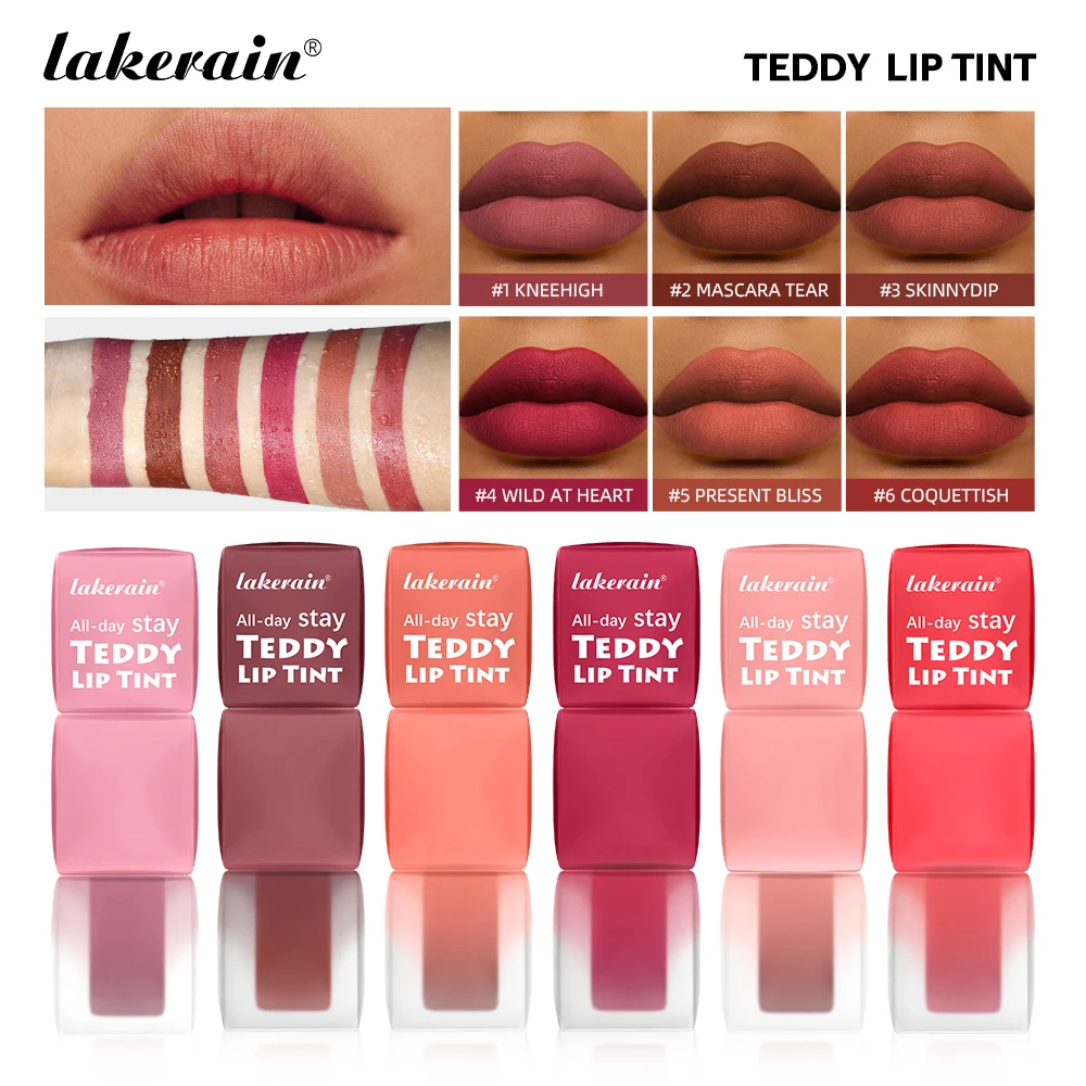 Lakerain Lip Gloss Long Lasting Makeup Soft and Rich Color Matte Makeup Effect Waterproof Lip Glosses Charming Lip Makeup