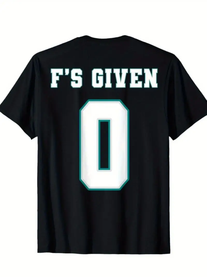 Unisex F S Zero Number Jersey Style T-Shirt For Casual Wear, Fashionable Sports Fan Tee, Perfect Gift For Family And Friends