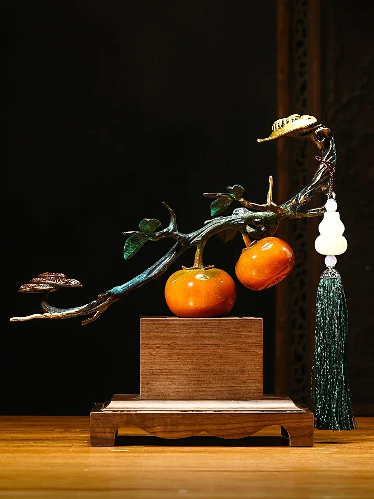 Ornament copper persimmon wine cabinet decoration