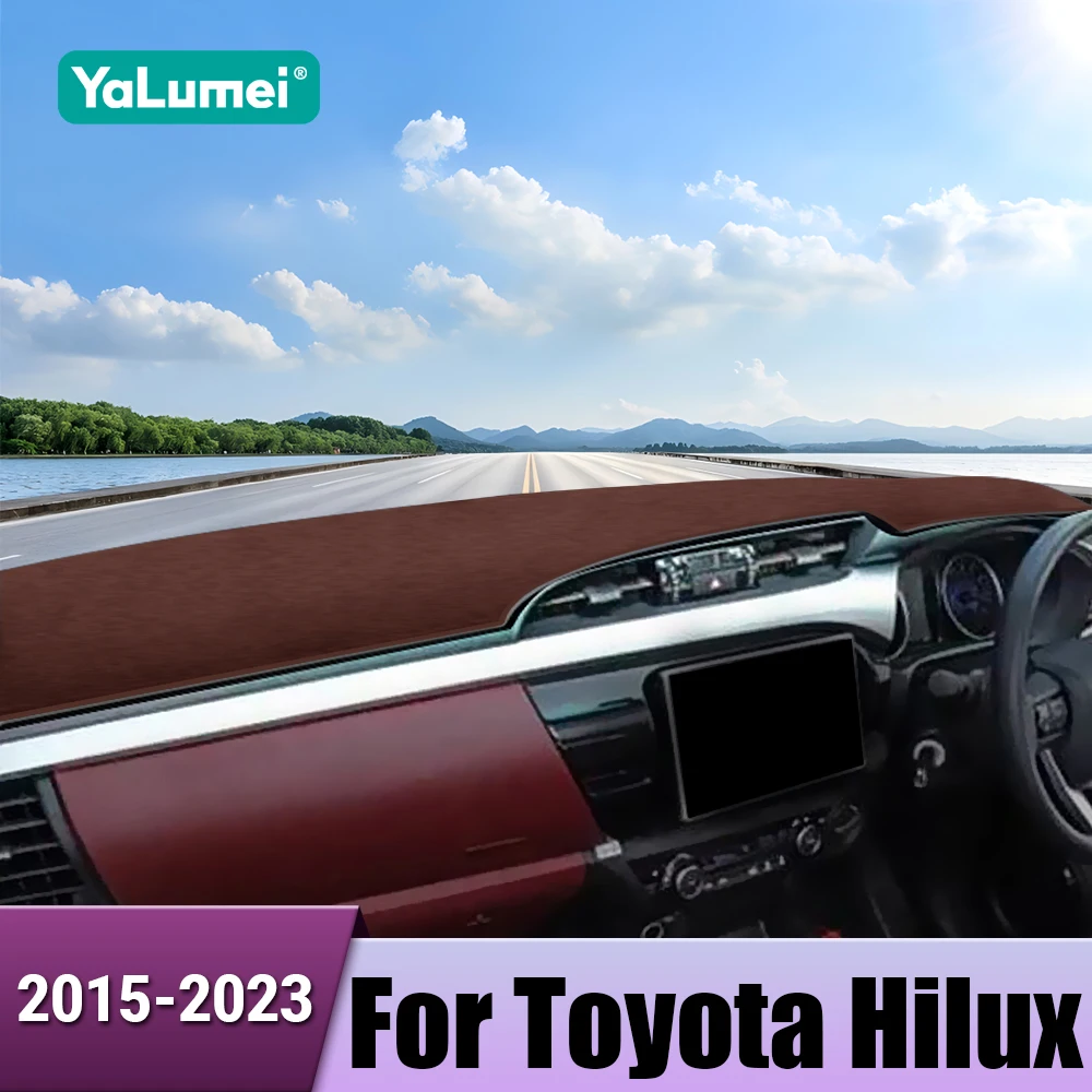 Auto-Armaturenbrett-Abdeckung, vermeiden Sie Licht, Anti-UV, rutschfeste Matte für Toyota Hilux 2015 2016 2017 2018 2019 2020 2021 2022 2023 Zubehör