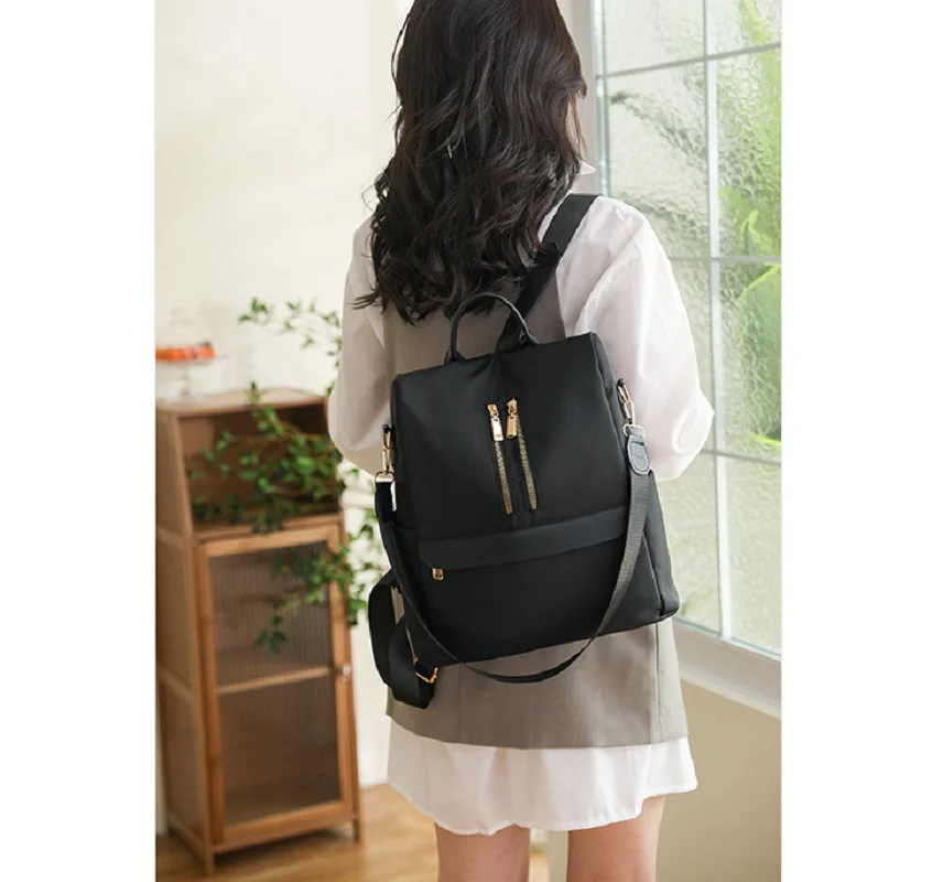 2025 Korean Fashion Large Capacity Women Travel Backpack Waterproof Oxford Casual Shoulder Bags Anti Theft Handbag School Bag