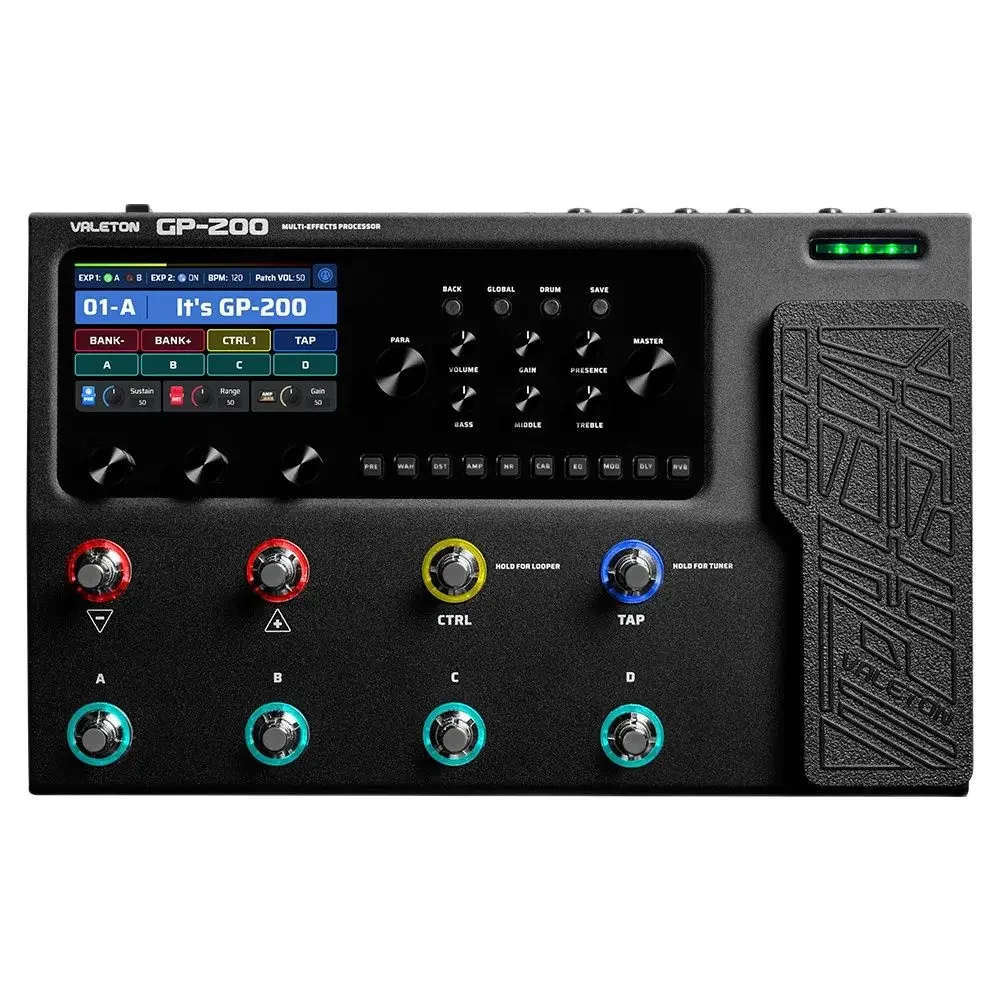 VALETON GP-200 Guitar Bass Amp Modeling IR Simulation Multi-Effects FX Loop MIDI I/O Expression Pedal Gifts
