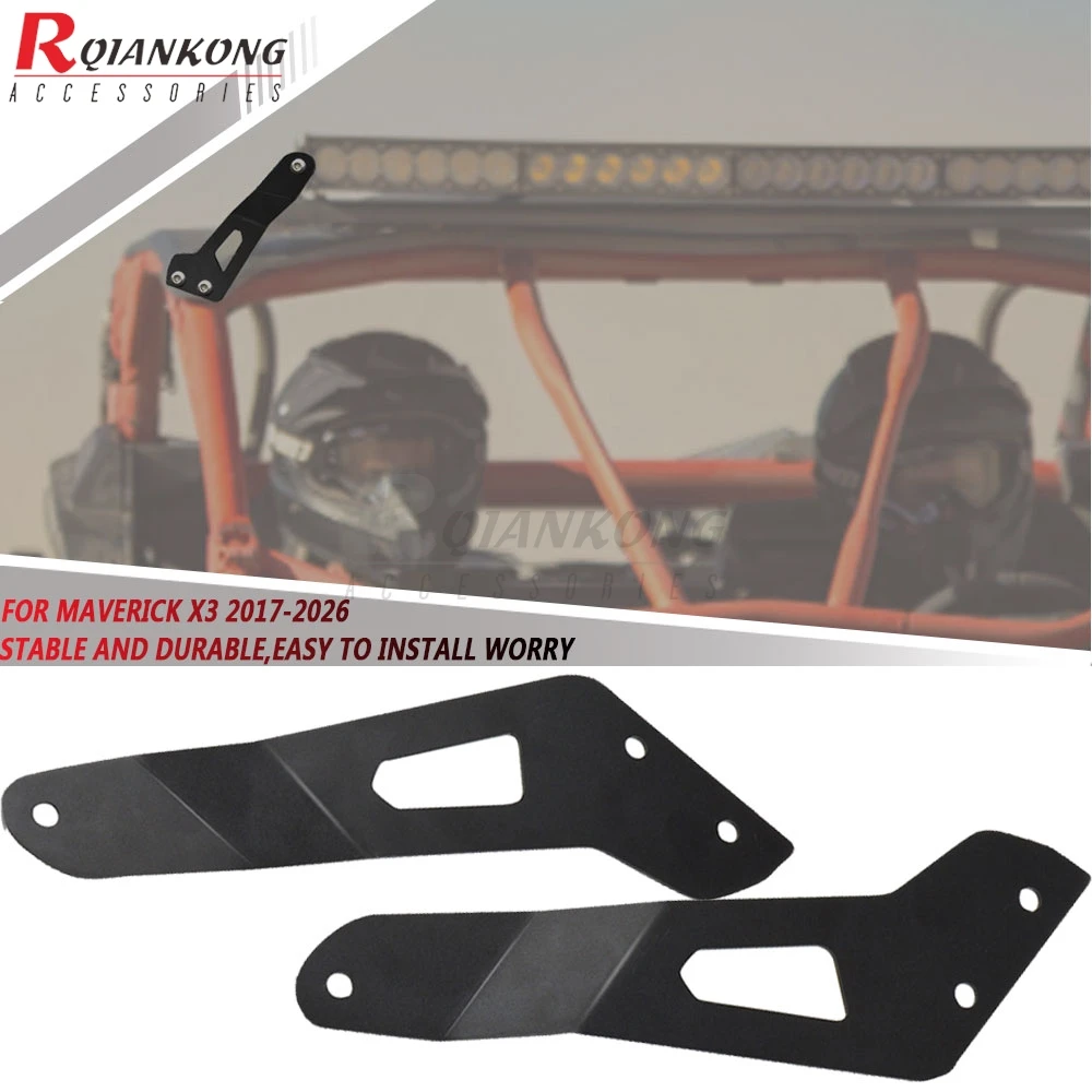 For Can-am Maverick X3 UTV LED Light Bar Mount 50 Inch LED Light Roof Brackets 2017 2018 2019 2020 2021 2022 2023 2024 2025 2026