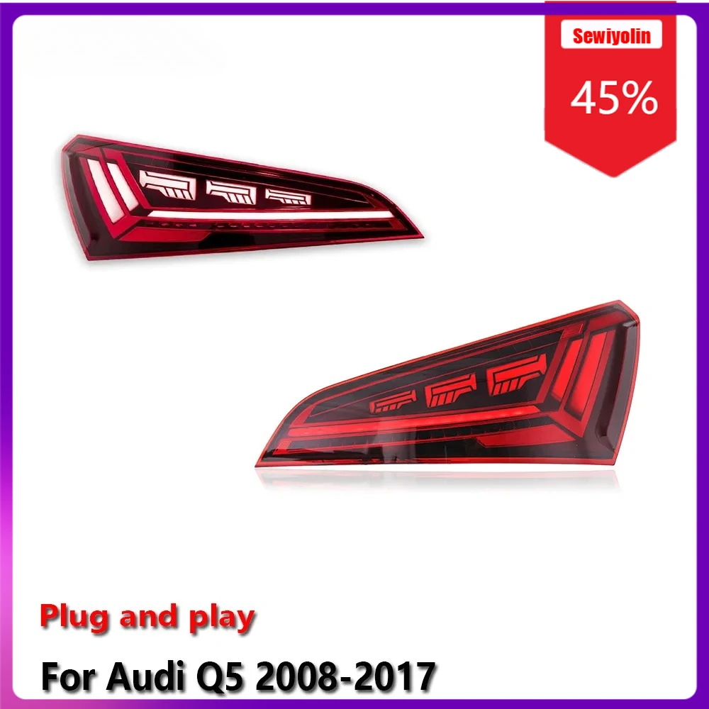 

Sewiyolin Car LED Lamp Headlight Light Assemblies For Audi Q5 2008-2017 Auto Fog DRL Brake Turn Signal Lamp