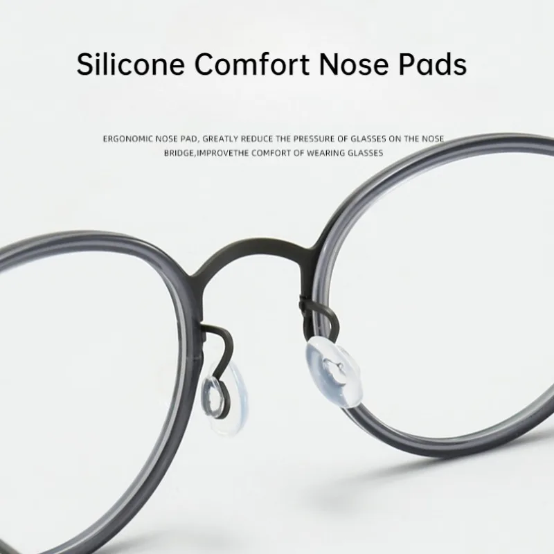 Denmark Brand Pure Titanium Small Round Frame Acetate Circle Rim Retro Glasses Eyewear Men Myopia Screwless Eyeglasses Frame