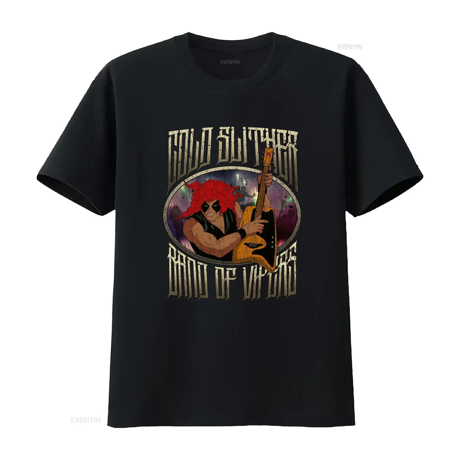 Cold Slither Band Of Vipers 1985 Vintage Style Rock Guitarist Men's T Shirt vintage Washed Slightly homme Top For Everyday Wear