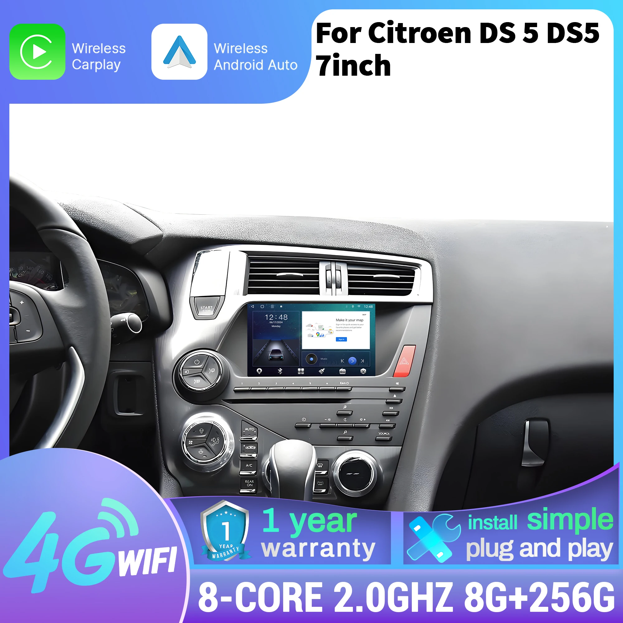 7 Inch Android 14 C…