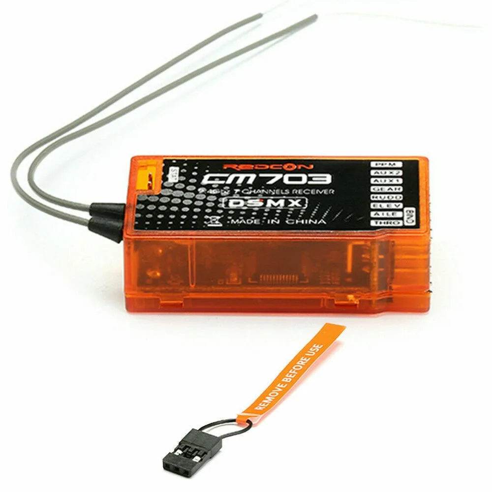 Mando a distancia CM703, receptor de 7 canales, 2,4 Ghz, naranja, salida PPM, receptor de plástico 2,4G, transmisor DSM2 DSMX