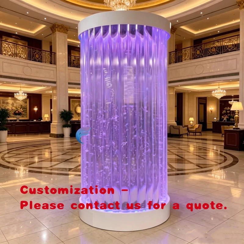 custom.Custom Size Acrylic Bubble Pillar Wall RGB LED Light Luxury Commercial Building Decoration