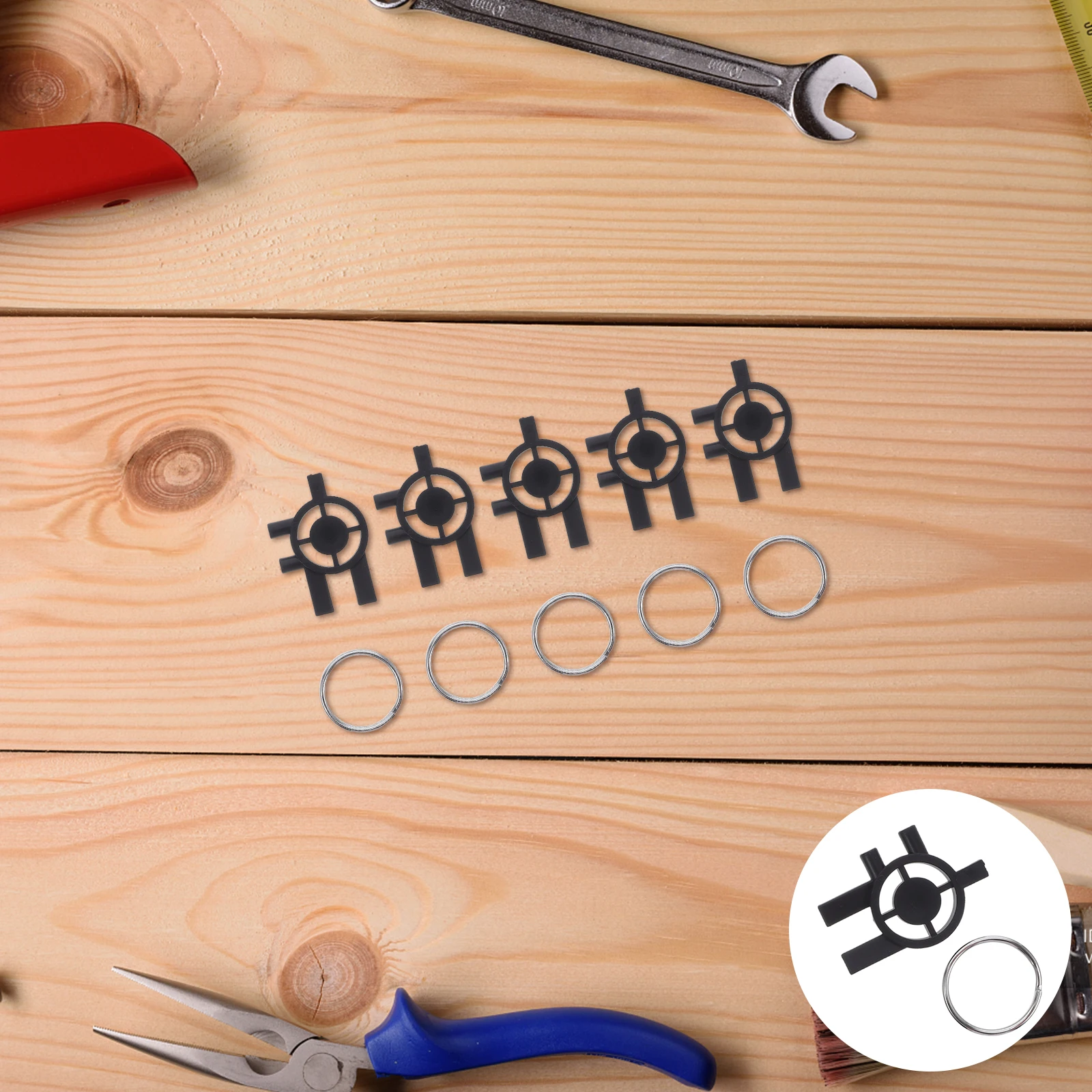 

5Pcs Tissue Dispenser Key Set ABS Plastic Universal Toilet Paper Holder Key for Easy Restocking and Maintenance in Public