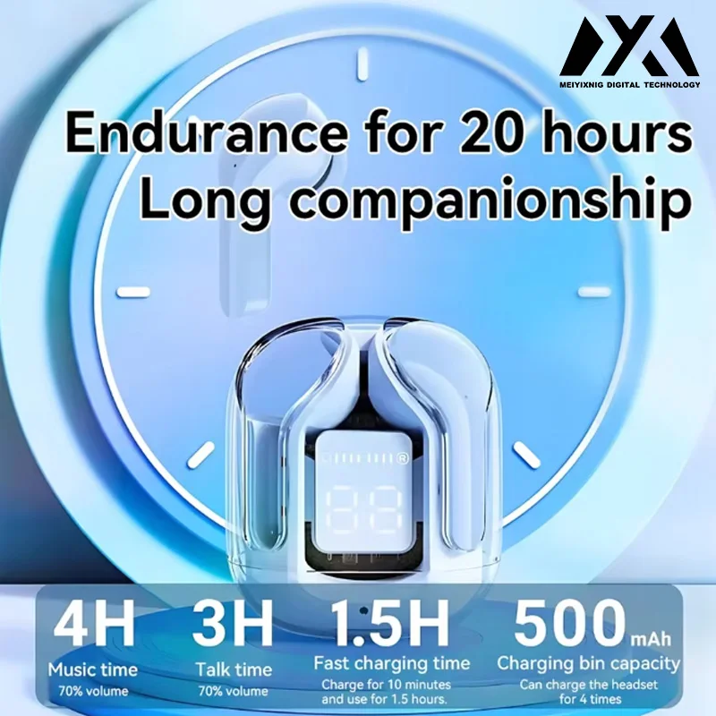 سماعات Air31 اللاسلكية مع وظيفة عرض الطاقة LED، سعة البطارية 200 مللي أمبير واسم الاتصال اللاسلكي TW