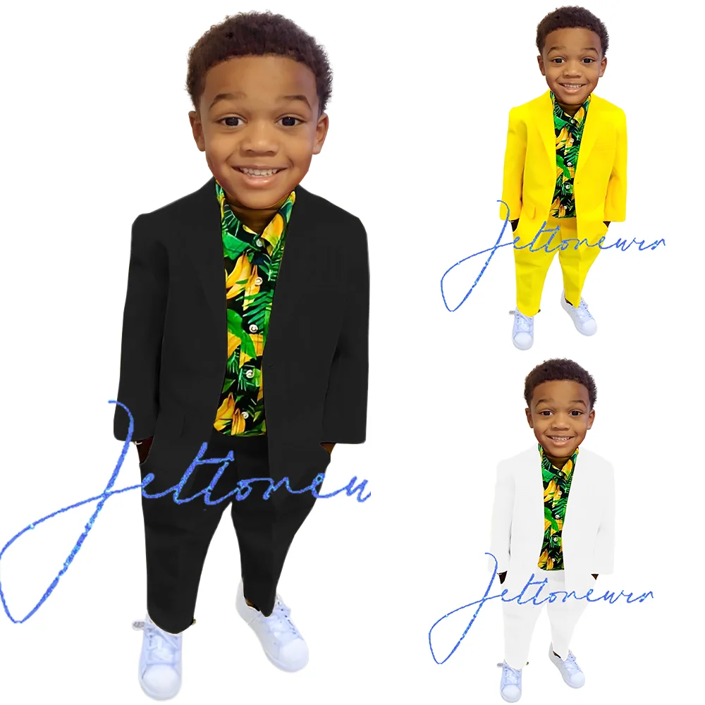 Suit for Boys Summer Fashion Tuxedo Wedding Kids Classic Design Formal Blazer Customized Clothes for Boys Ages 2-16