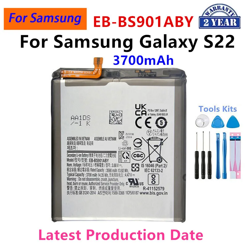 

Brand New EB-BS901ABY 3700mAh High Quality Replacement Battery For Samsung Galaxy S22 +Tools