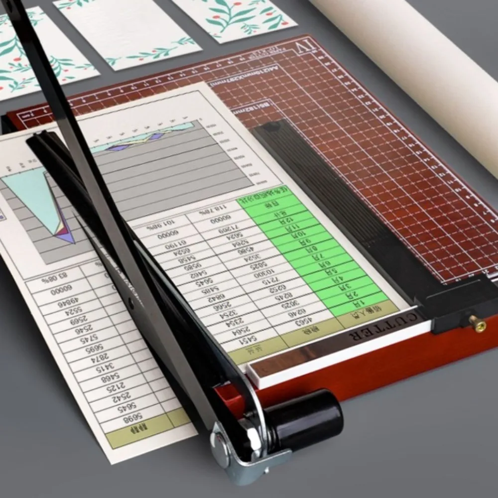 Heavy Duty A4 Paper Cutter Precise Cuts 15 Page Capacity Paper Card Trimmer Manual Metal Base Photo Cutting Machine Desktop
